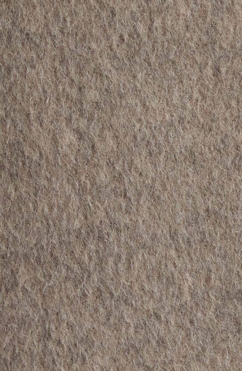 BOSS Caspina Belted Double Faced Wool Blend Trench Coat, Alternate, color, Walnut Ash Melange