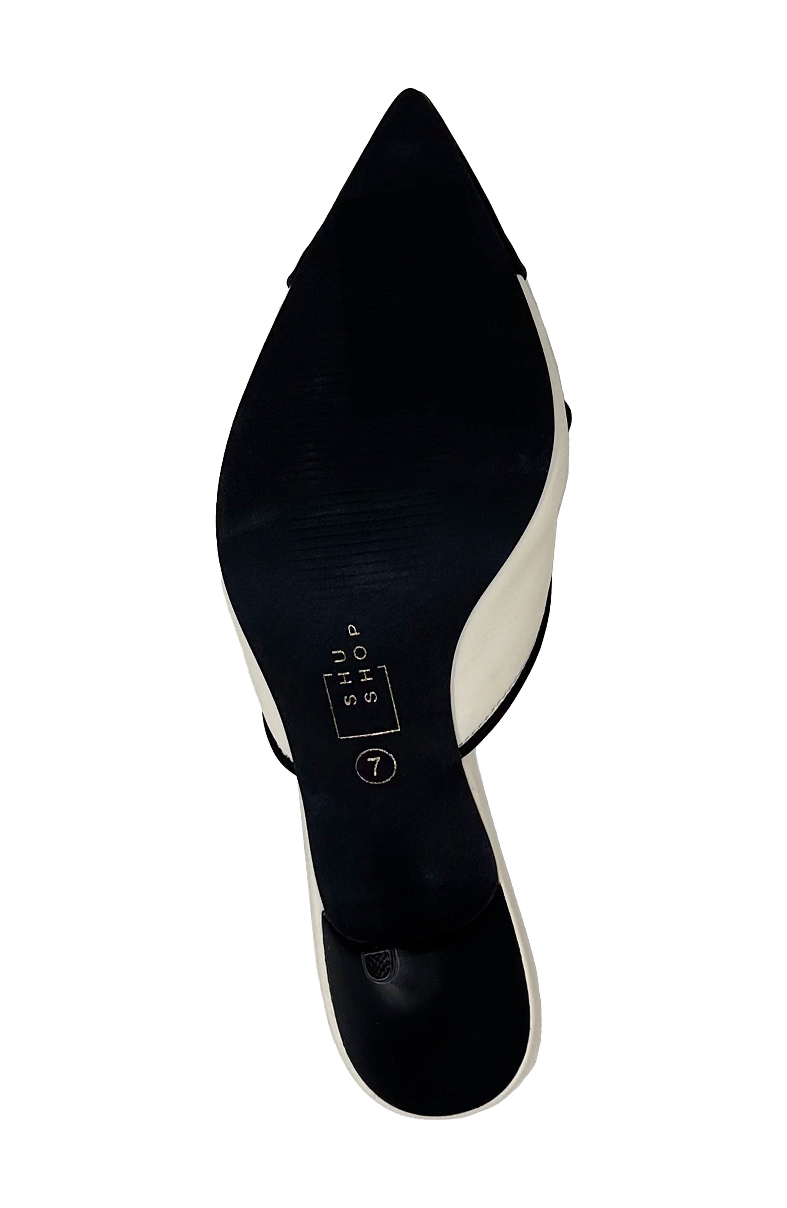 Naomi Pointed Cap Toe Mule, Alternate, color, BONE