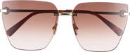 BVLGARI Rimless Butterfly Sunglasses