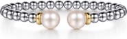 Gabriel & Co. Bujukan Pearl & 14K Gold Sterling Silver Bangle Bracelet