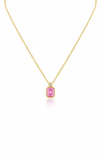 Mixed Cubic Zirconia Pendant Necklace