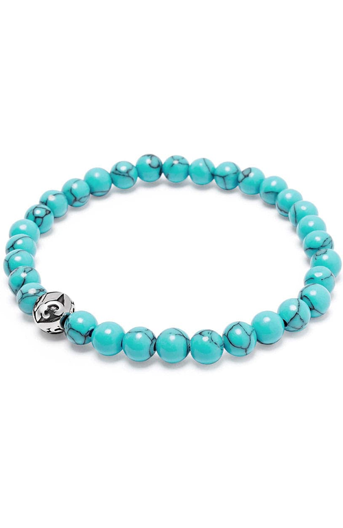 Nialaya Turquoise Wristband Bracelet In Gray