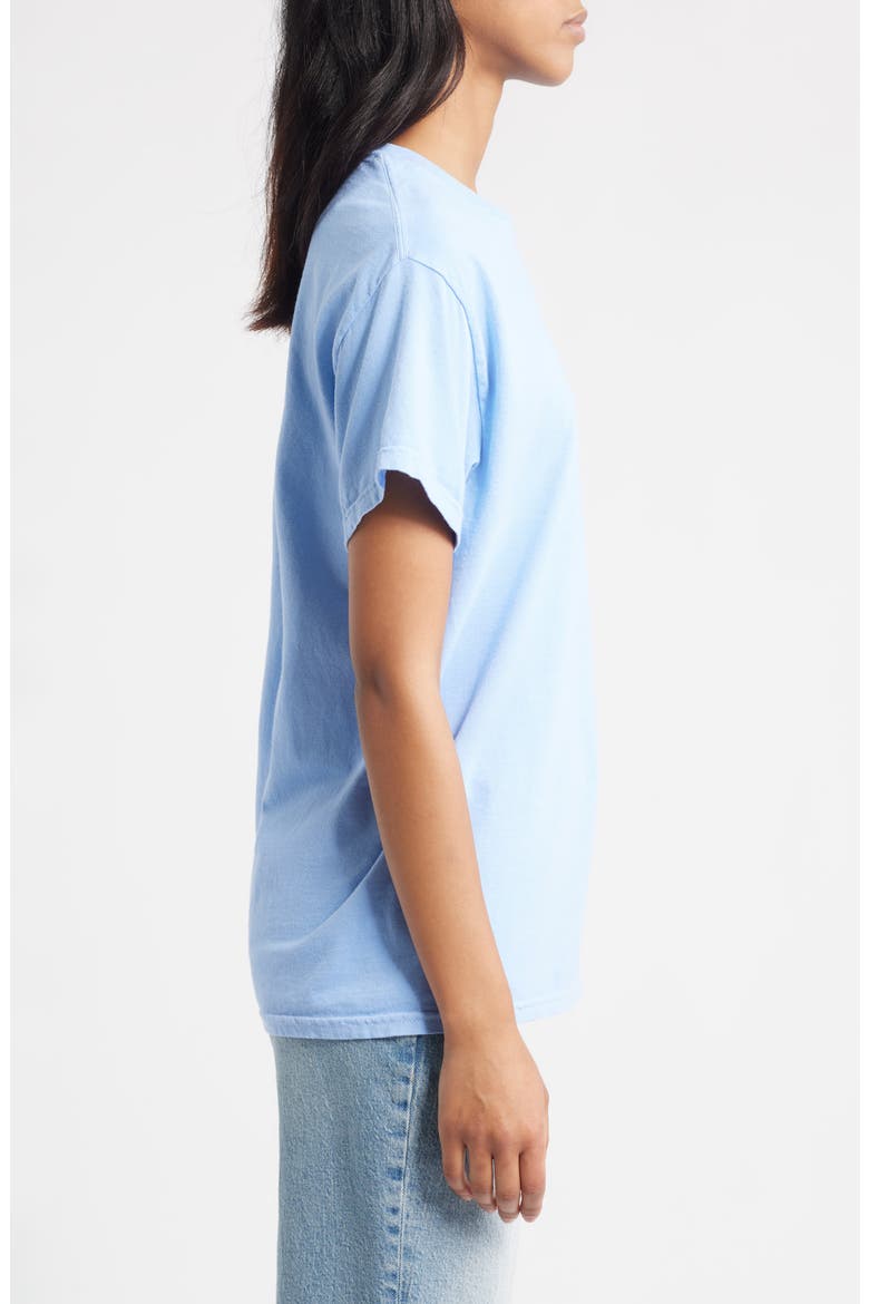 Croissant Cotton Graphic T-Shirt, Alternate, color, BLUE