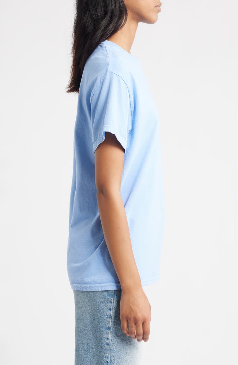 Vinyl Icons Croissant Cotton Graphic T-Shirt, Alternate, color, Blue