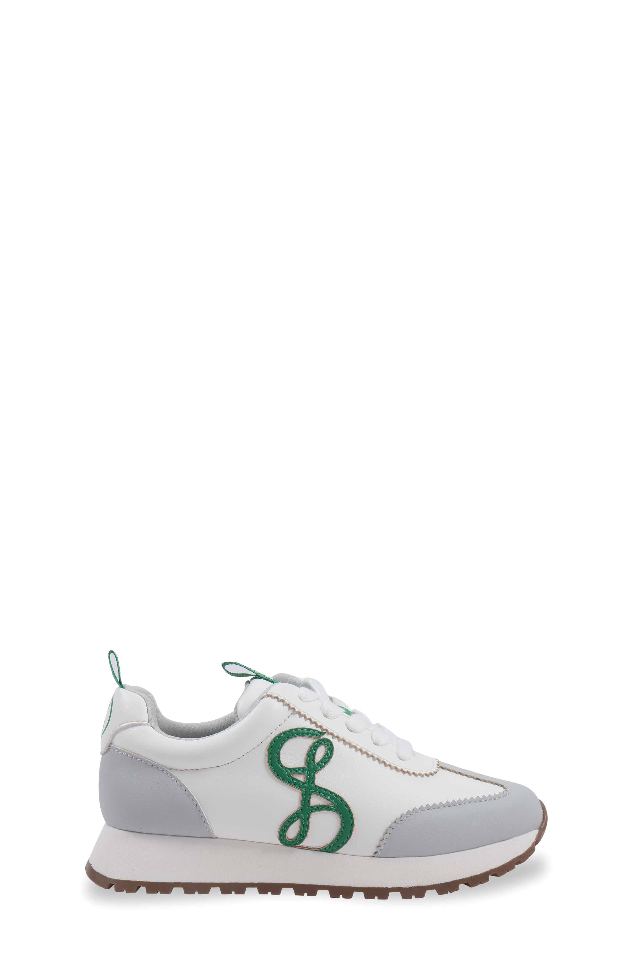 SAM & LIBBY Kids' Rosa Randal Sneaker, Alternate, color, White/ Green