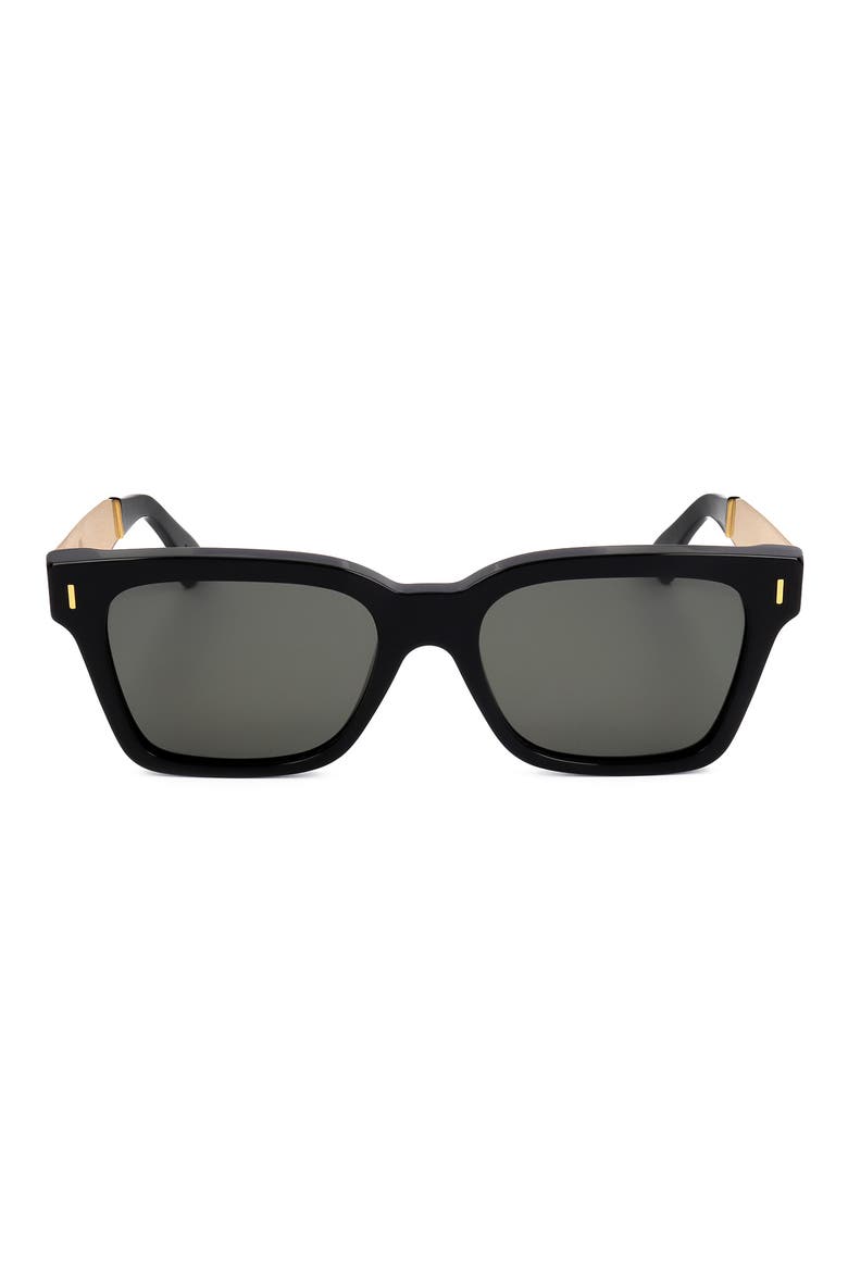52mm Square Sunglasses, Main, color, BLACK/ DARK GREY