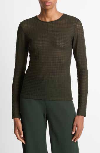 Vince Shadow Grid Top