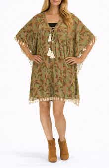 RANEES Camo Short Caftan Cover-Up