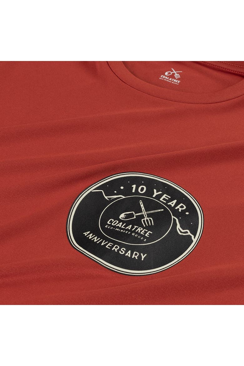 Unisex Quick Dry Short-Sleeve T-Shirt, Alternate, color, 10 Year Brick