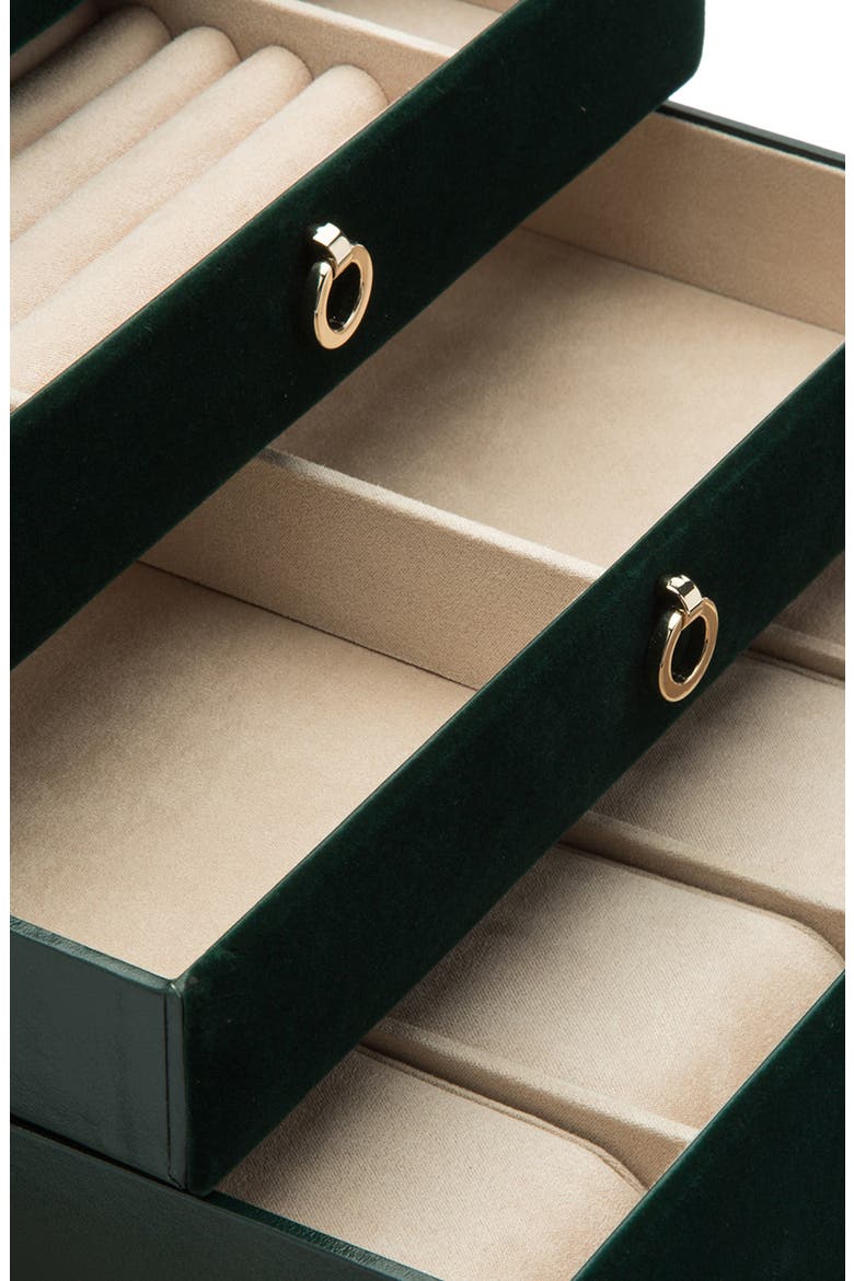 Zoe Large Jewelry Box, Alternate, color, FOREST GREEN