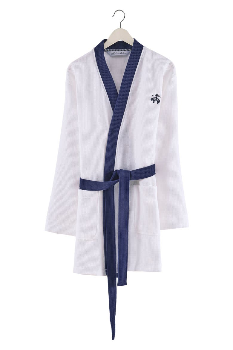 Waffle Turkish Cotton Robe, Main, color, WHITE