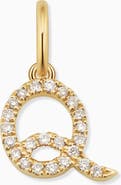 Oradina 14K Gold My Letter Diamond Pendant Charm