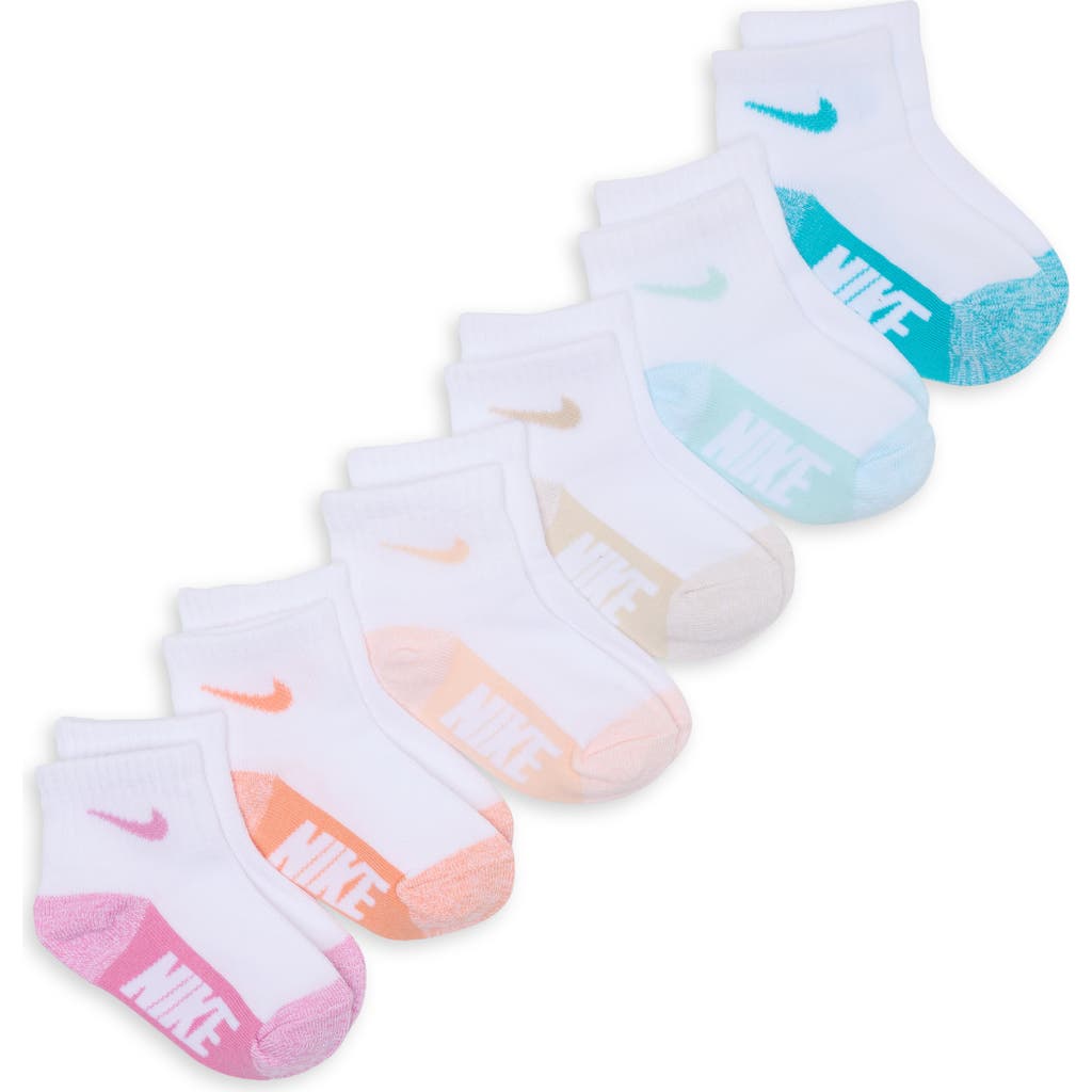 Nike Assorted 6-pack Cotton Blend Socks (baby) In White
