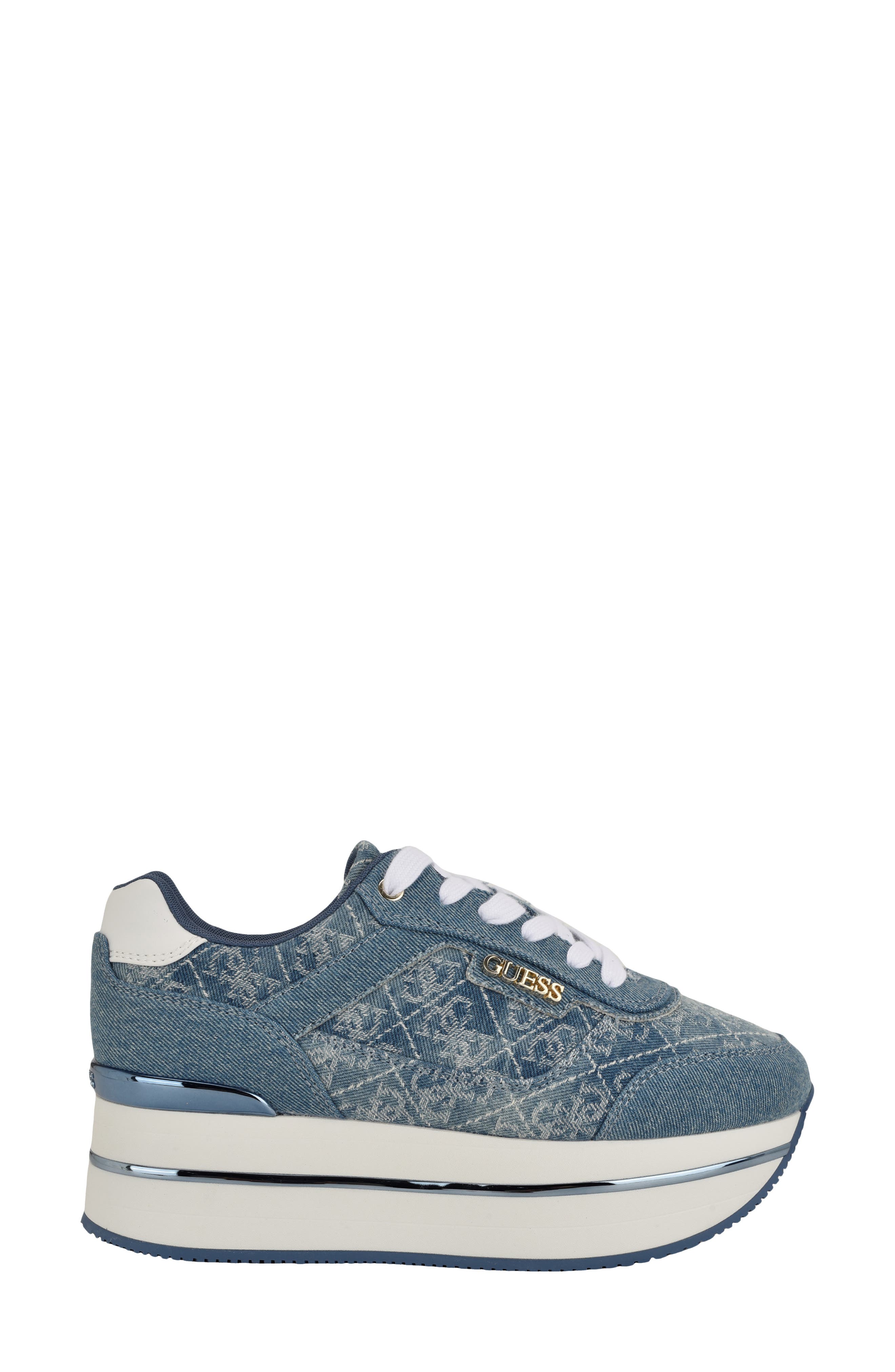 GUESS Hansin Platform Sneaker, Alternate, color, Blue