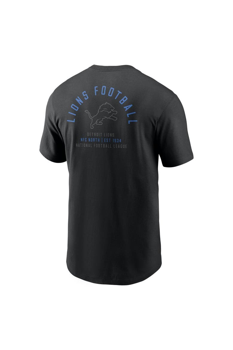 Men's Nike Black Detroit Lions Split Logo T-Shirt, Alternate, color, Black