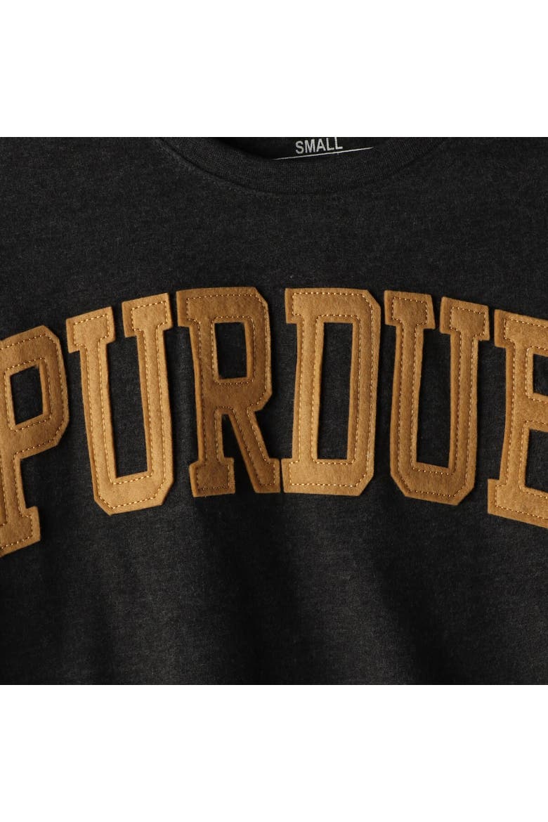Women's Pressbox Heathered Black Purdue Boilermakers Two-Hit Canyon Long Sleeve T-Shirt, Alternate, color, Black