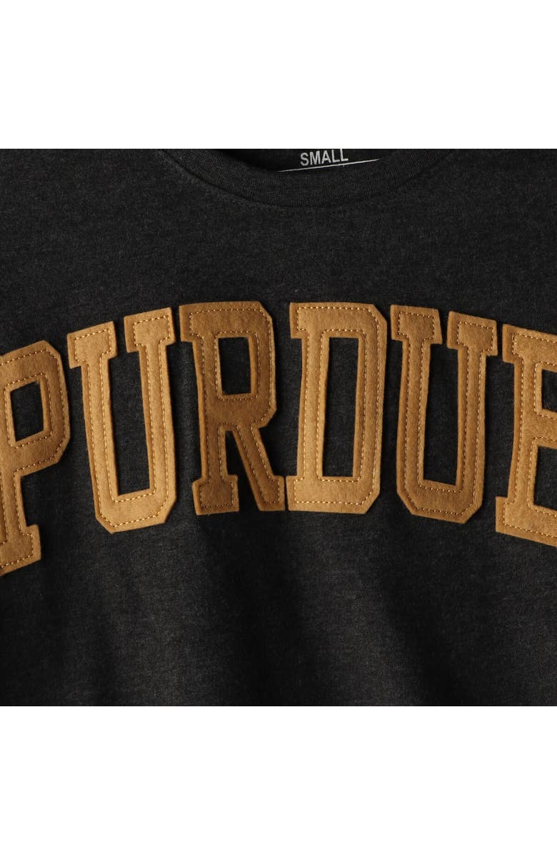PRESSBOX Women's Pressbox Heathered Black Purdue Boilermakers Two-Hit Canyon Long Sleeve T-Shirt, Alternate, color, Black