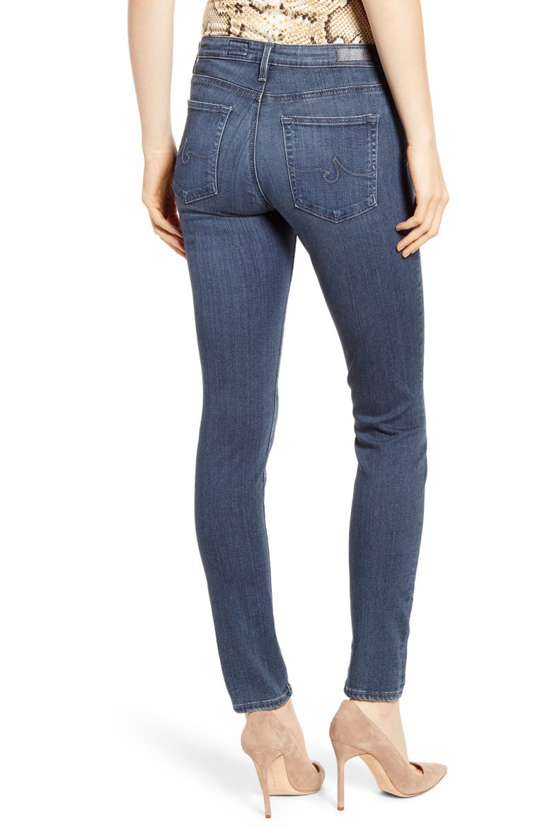 'The Prima' Mid Rise Cigarette Skinny Jeans, Alternate, color, PACIFIC INDIGO