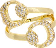 Juvell Pavé Cubic Zirconia Buckle Ring