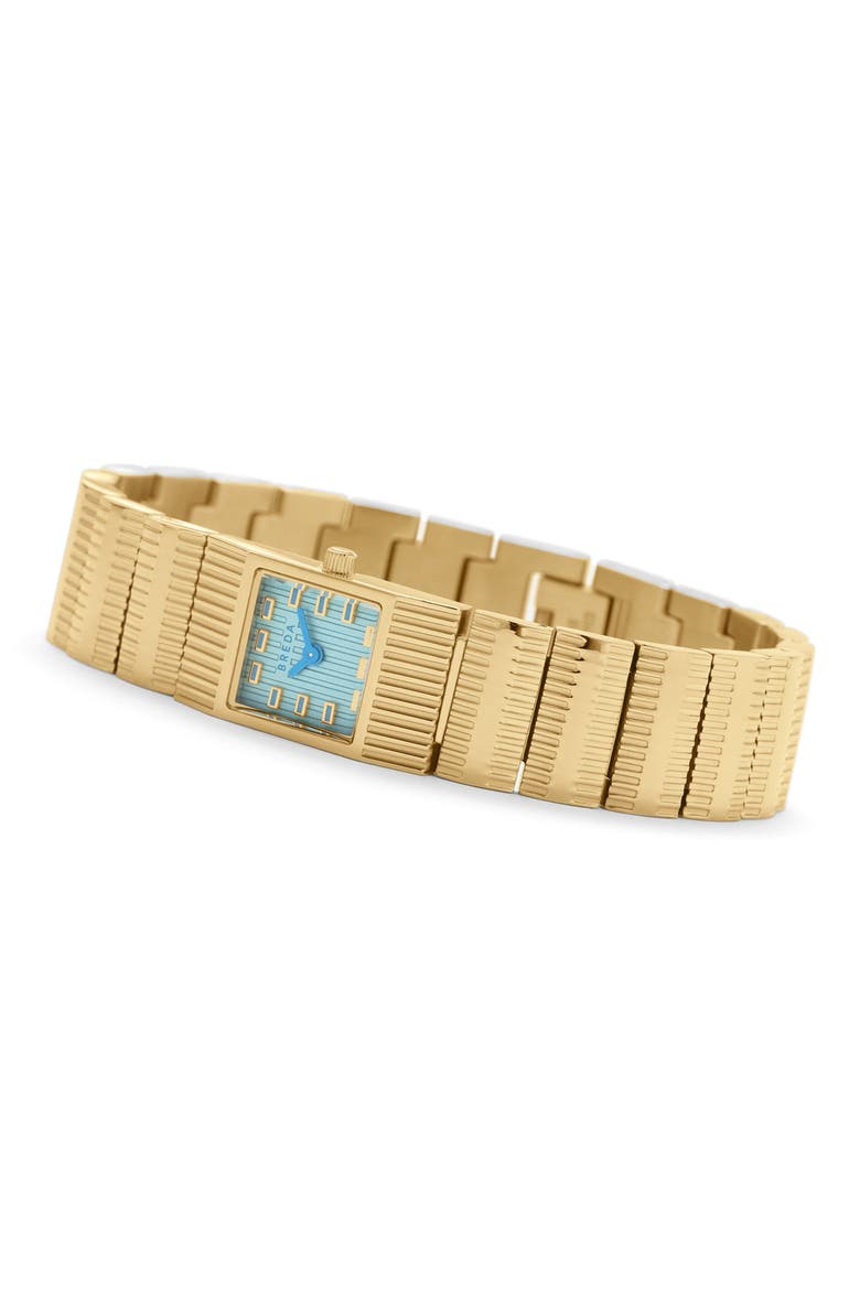 Groove Square Bracelet Watch, 16mm, Alternate, color, GOLD/BLUE