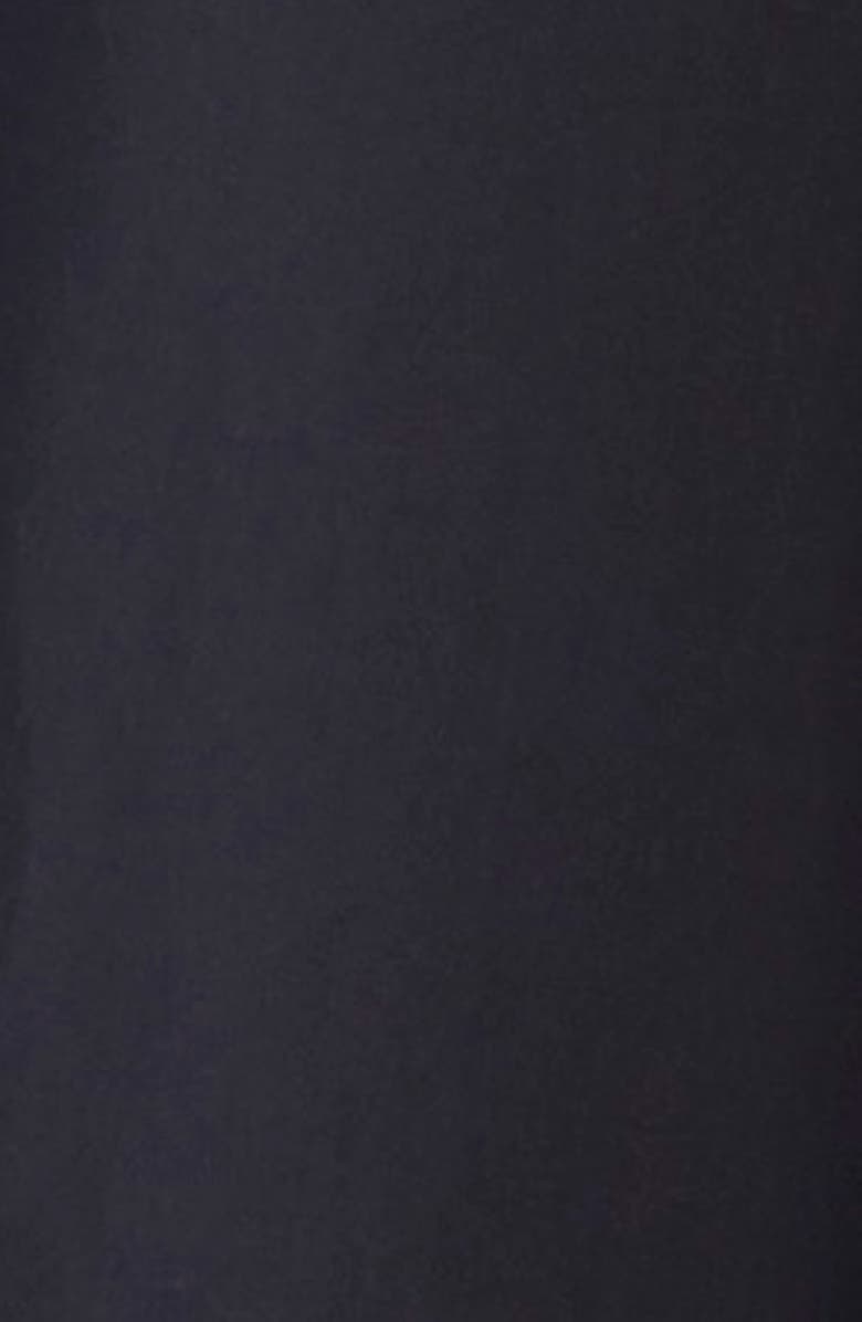 3.1 Phillip Lim Mixed Media Long Sleeve Handkerchief Hem Cotton Blend Dress, Alternate, color, Black/ Midnight