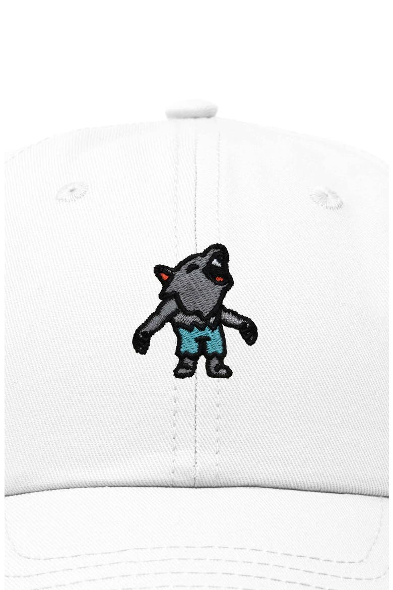 Werewolf Embroidered Dad Hat, Alternate, color, White