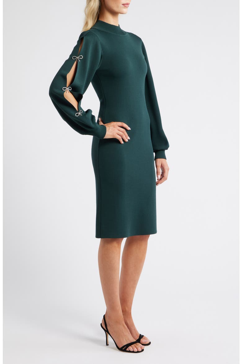 Long Sleeve Sweater Dress, Alternate, color, HUNTER