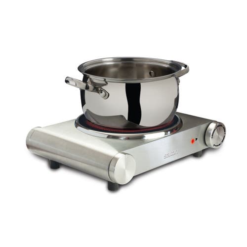 Salton Portable Single Burner Infrared Cooktop In Silver
