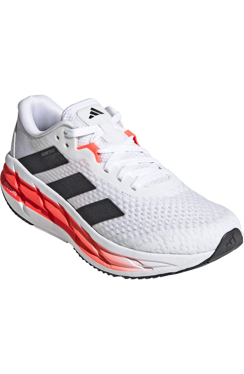 adidas Adistar 3 Running Shoe, Main, color, White/ Black/ Solar Red