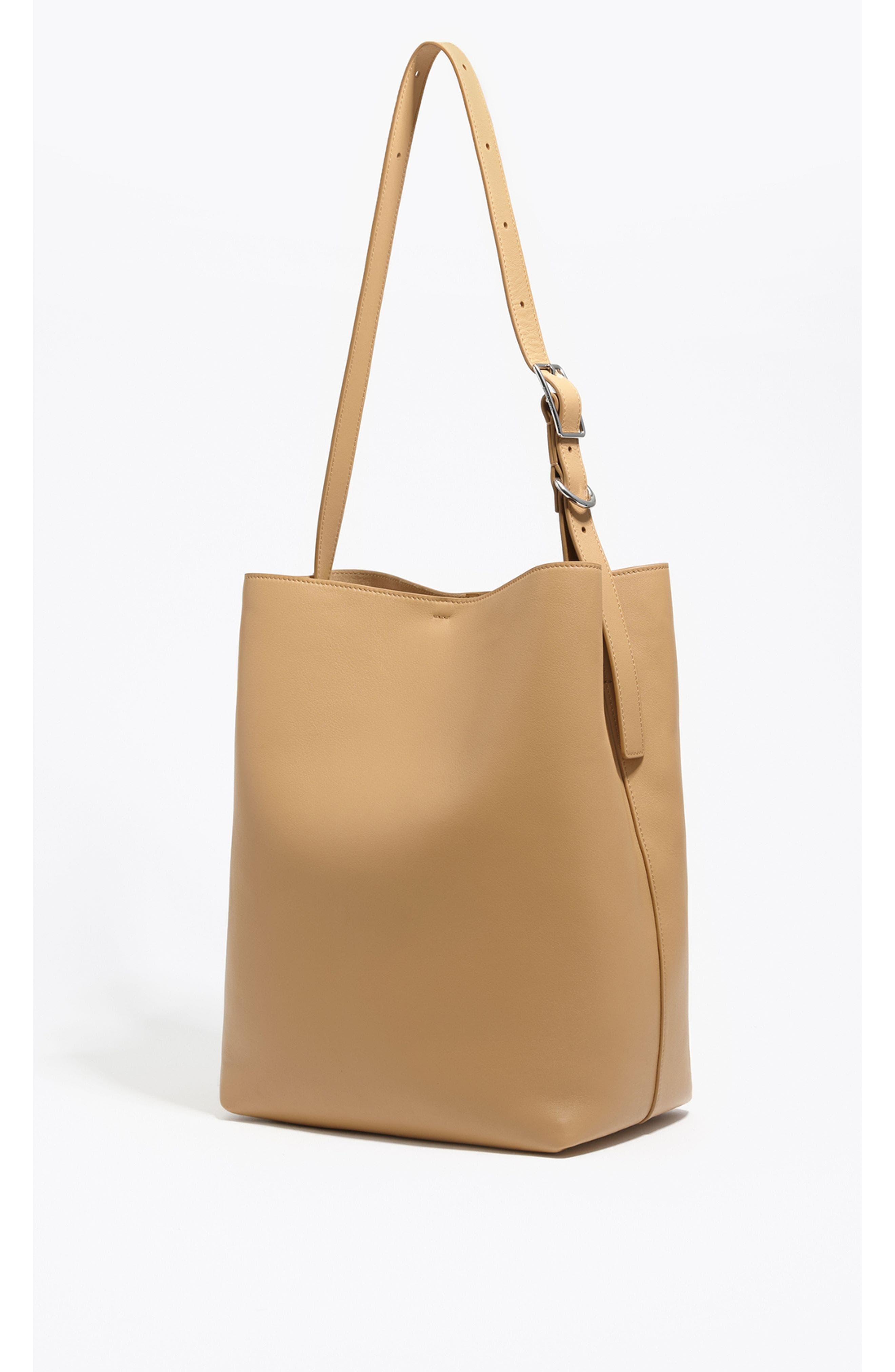 Bimba y Lola Large Leather Carlino Bag, Alternate, color, Desert