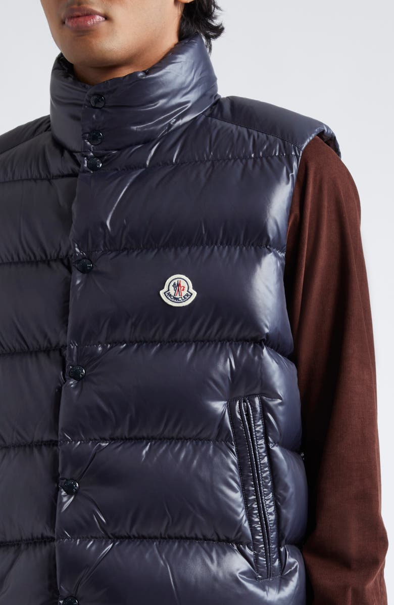 Moncler Tibb Down Puffer Vest, Alternate, color, Navy Blue