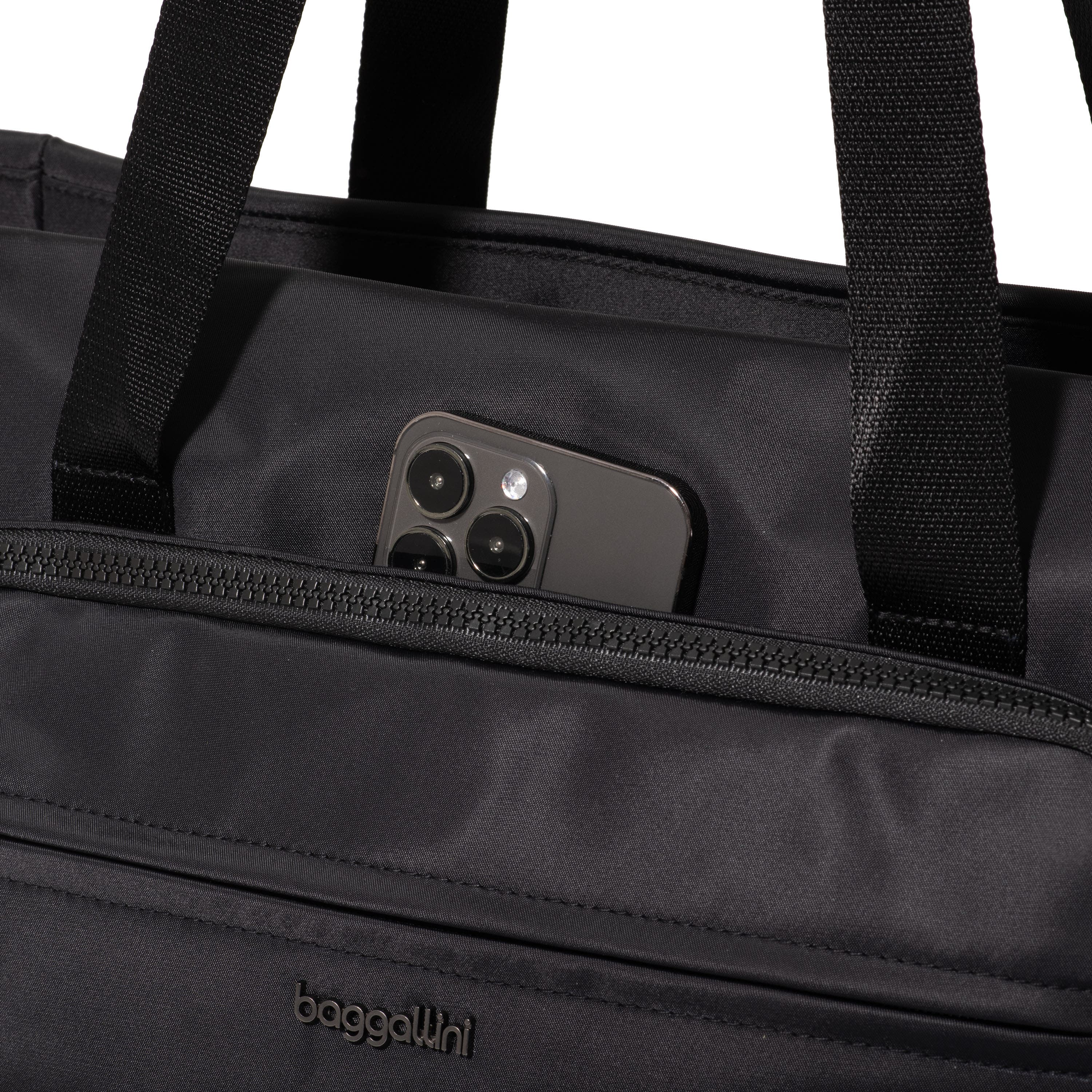 BAGGALLINI Nolita Laptop Tote Bag, Alternate, color, Black Twill
