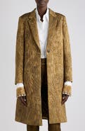 Dries Van Noten Richy Art Deco Embroidered Jacquard Coat