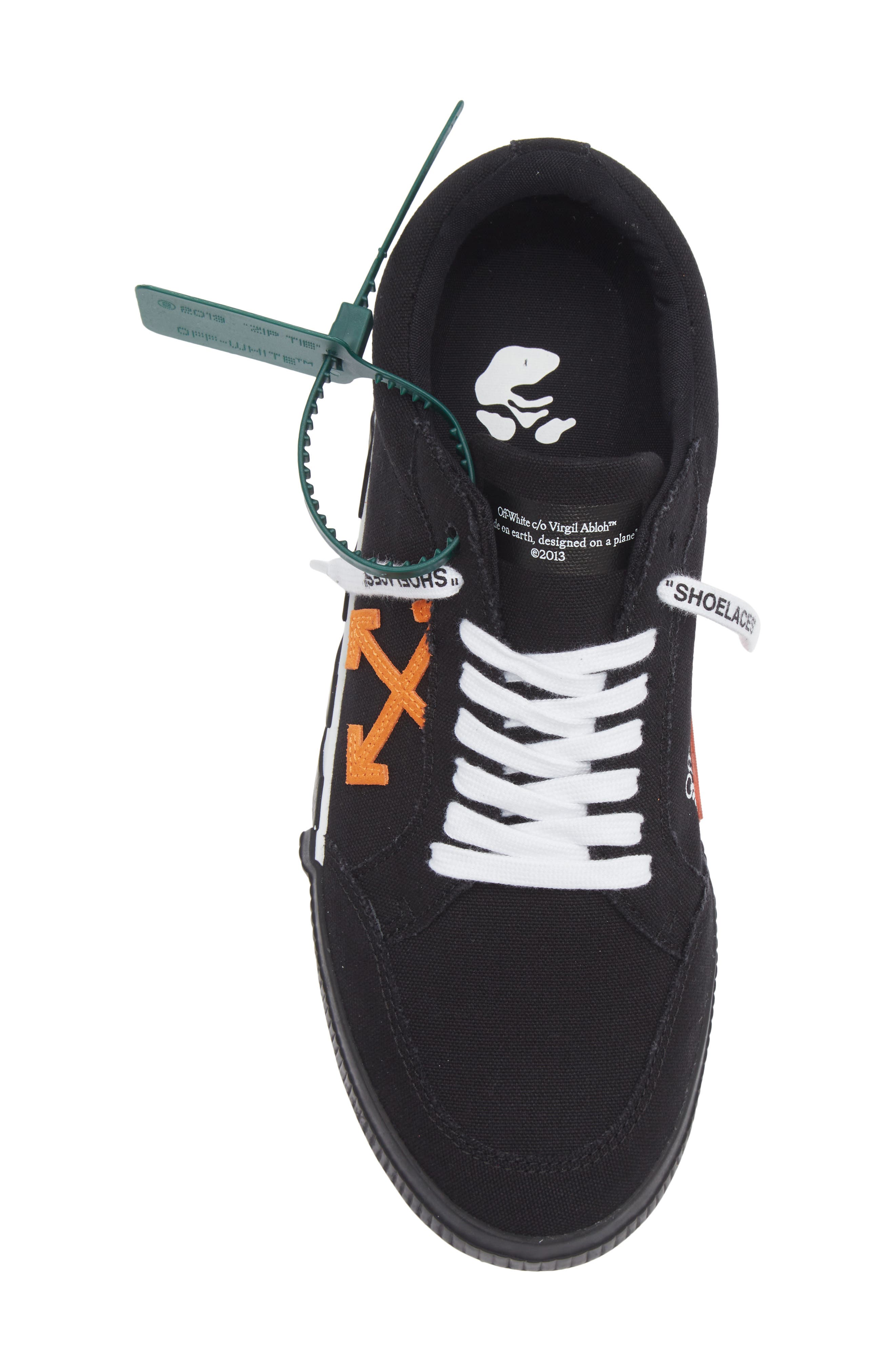 Off-White <p>Low Vulcanized Canvas Sneaker (Men)</p>, Alternate, color, Black Orange