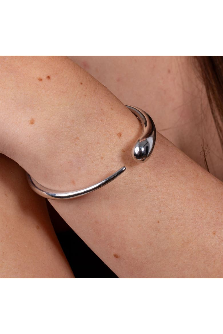Luna Bangle, Alternate, color, Sterling Silver