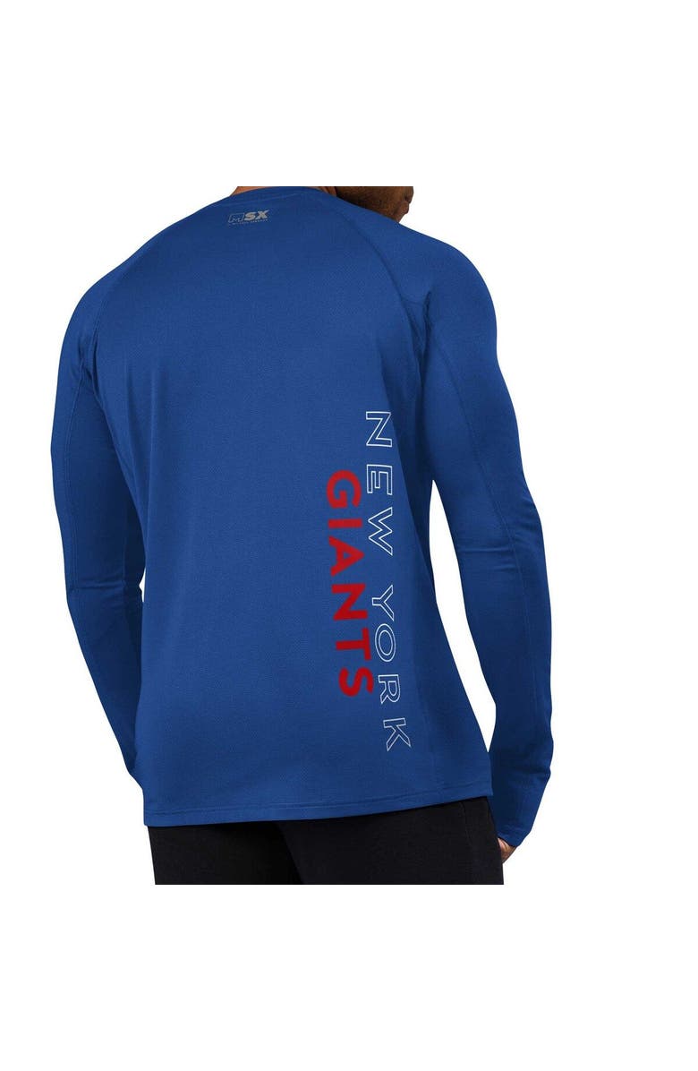MSX BY MICHAEL STRAHAN Men's MSX by Michael Strahan Royal New York Giants Interval Long Sleeve Raglan T-Shirt, Alternate, color, 