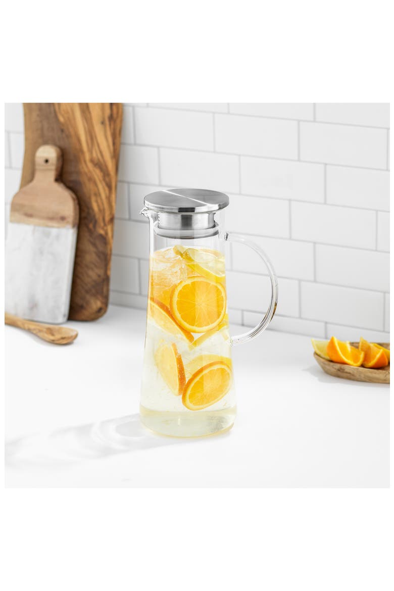 Breeze Glass Drink Water Pitcher, Alternate, color, CLEAR
