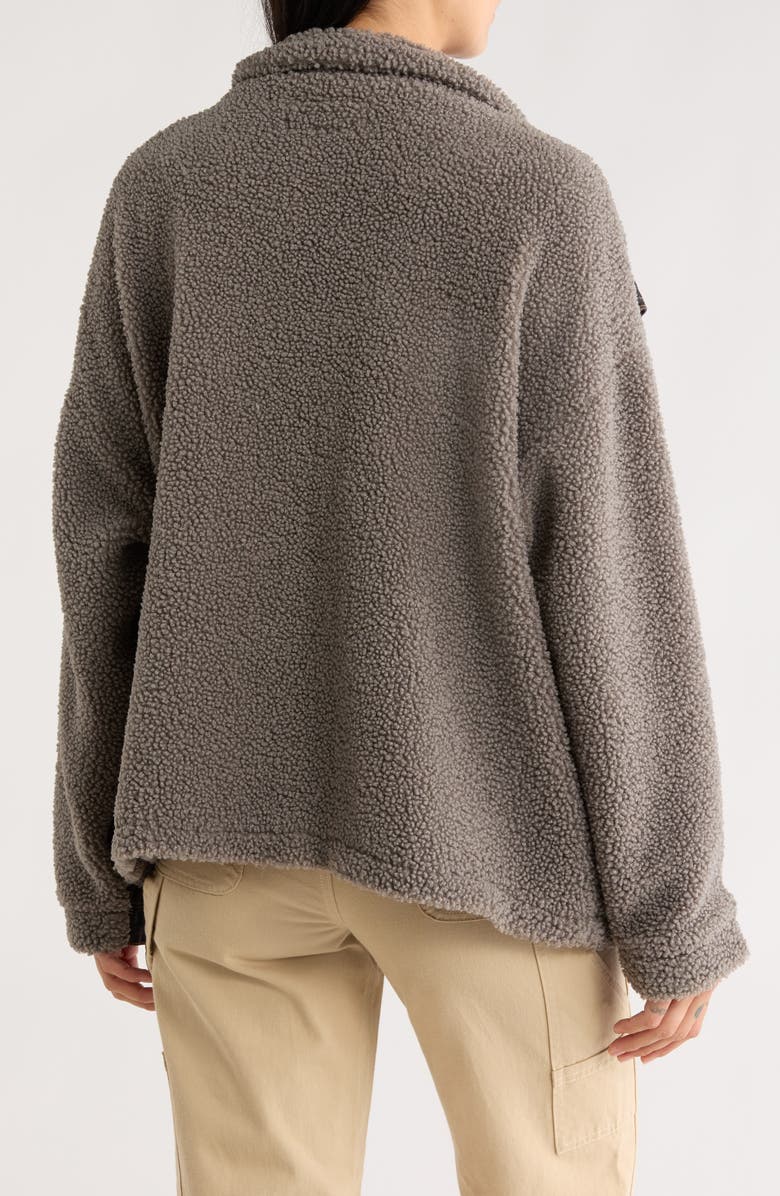 BLANKNYC High Pile Fleece Trim Denim Jacket, Alternate, color, Double Down