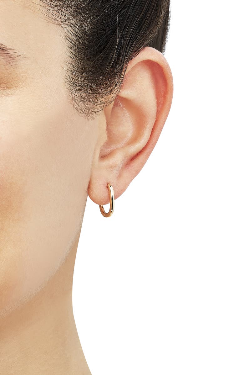 Frankie & Zoe Oval Hoop Earrings, Alternate, color, Yellow Gold