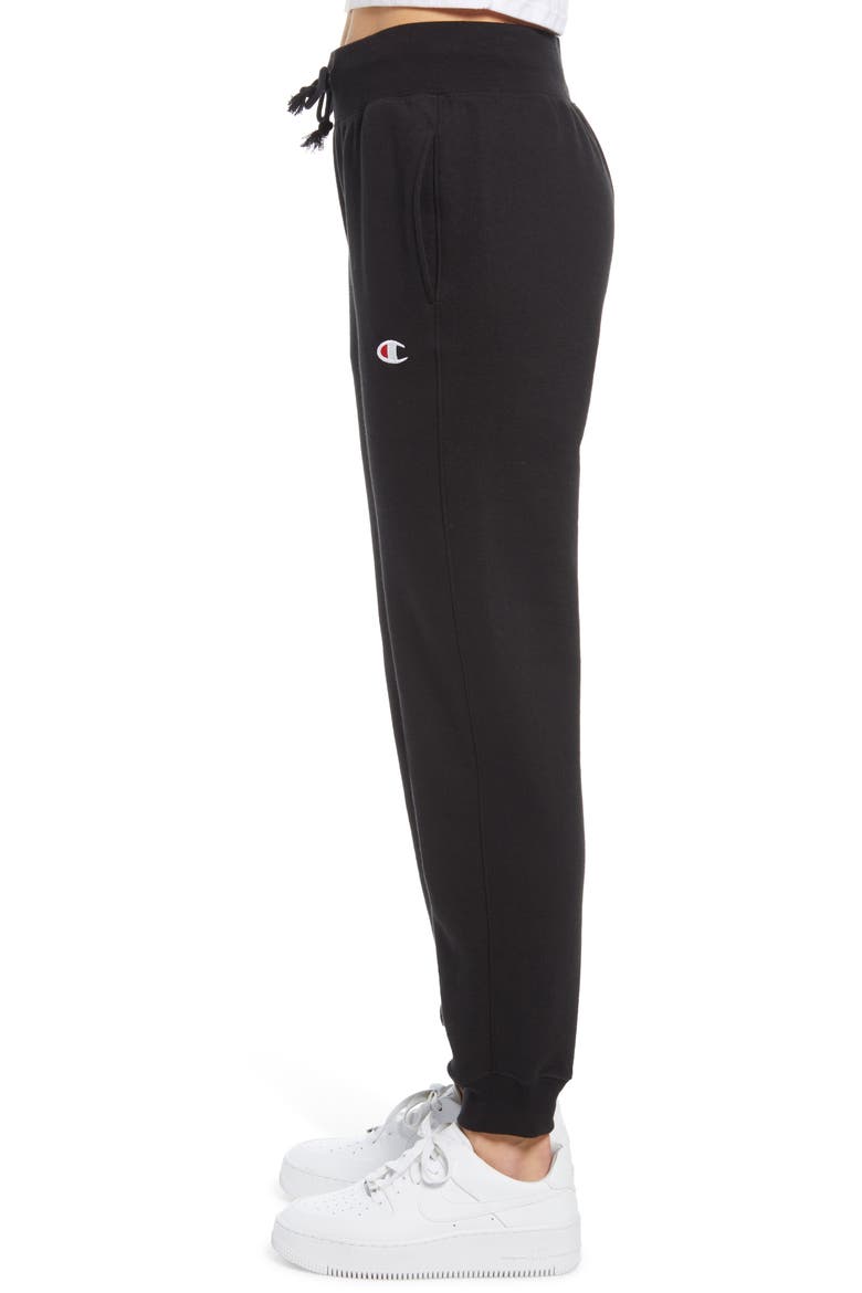 Reverse Weave® Fleece Joggers, Alternate, color, BLACK
