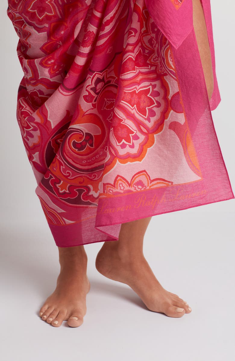 Lauren Ralph Lauren Print Cotton Cover-Up Pareo, Alternate, color, 