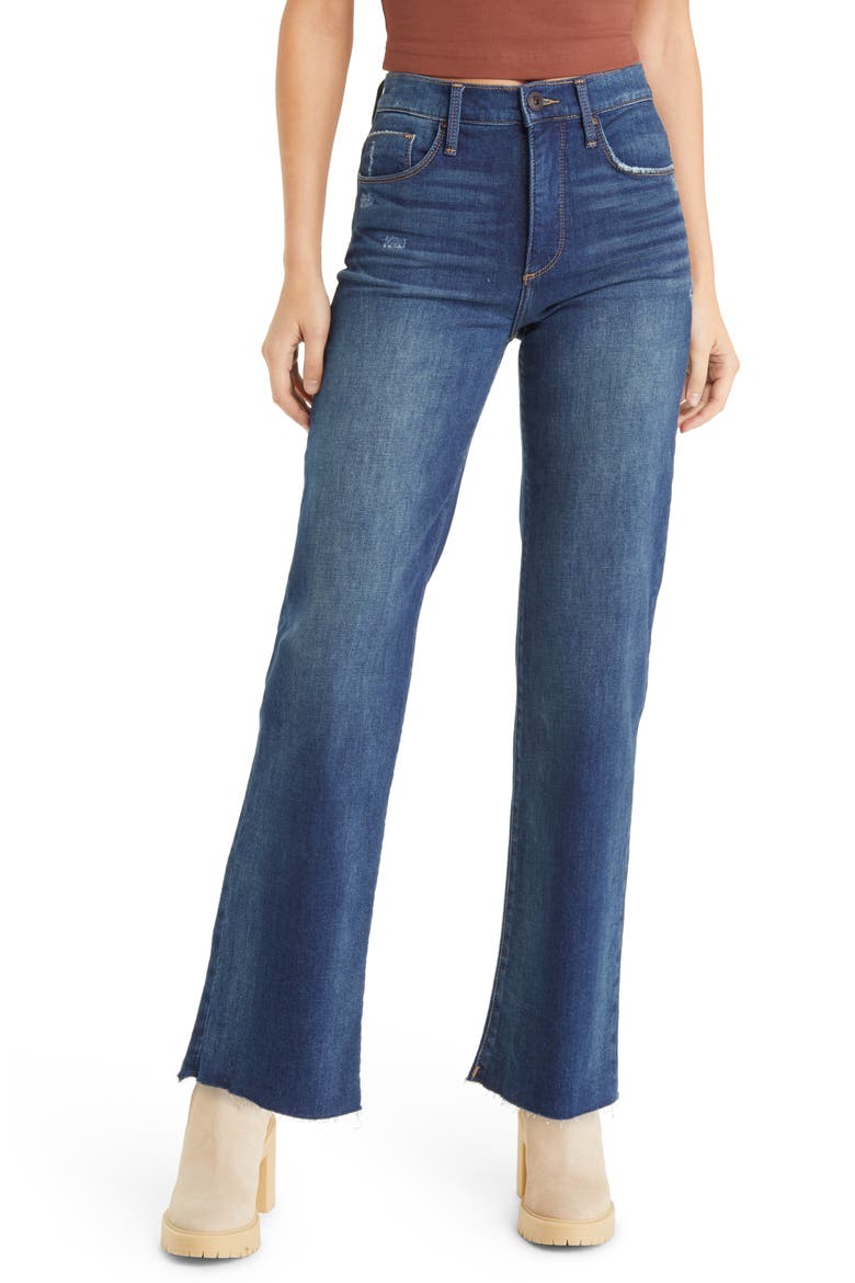 James High Waist Wide Leg Jeans, Main, color, DARK RIMINI
