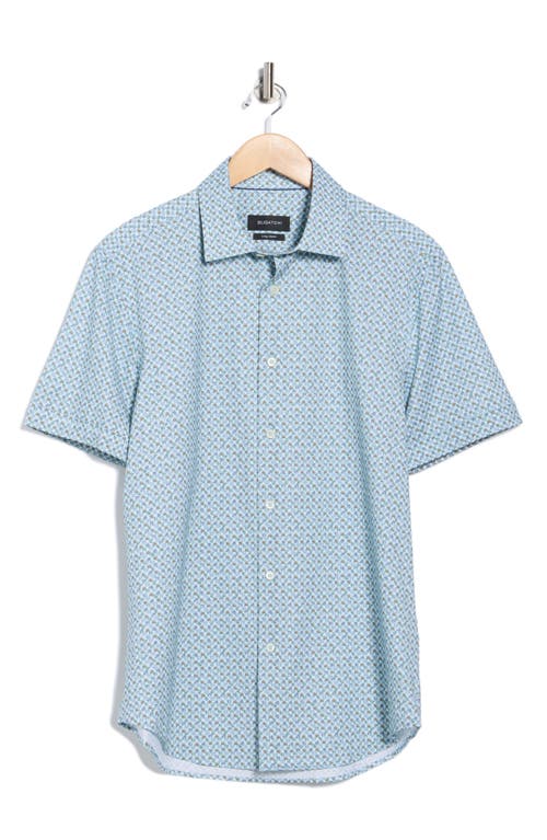 Bugatchi Miles Ooohcotton® Short Sleeve Button-up Shirt In Blue