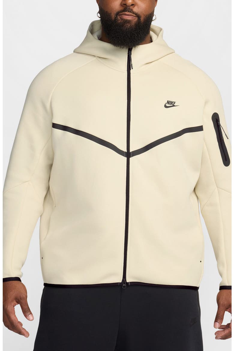 Tech Windrunner Zip Hoodie, Alternate, color, LIGHT KHAKI/ BLACK
