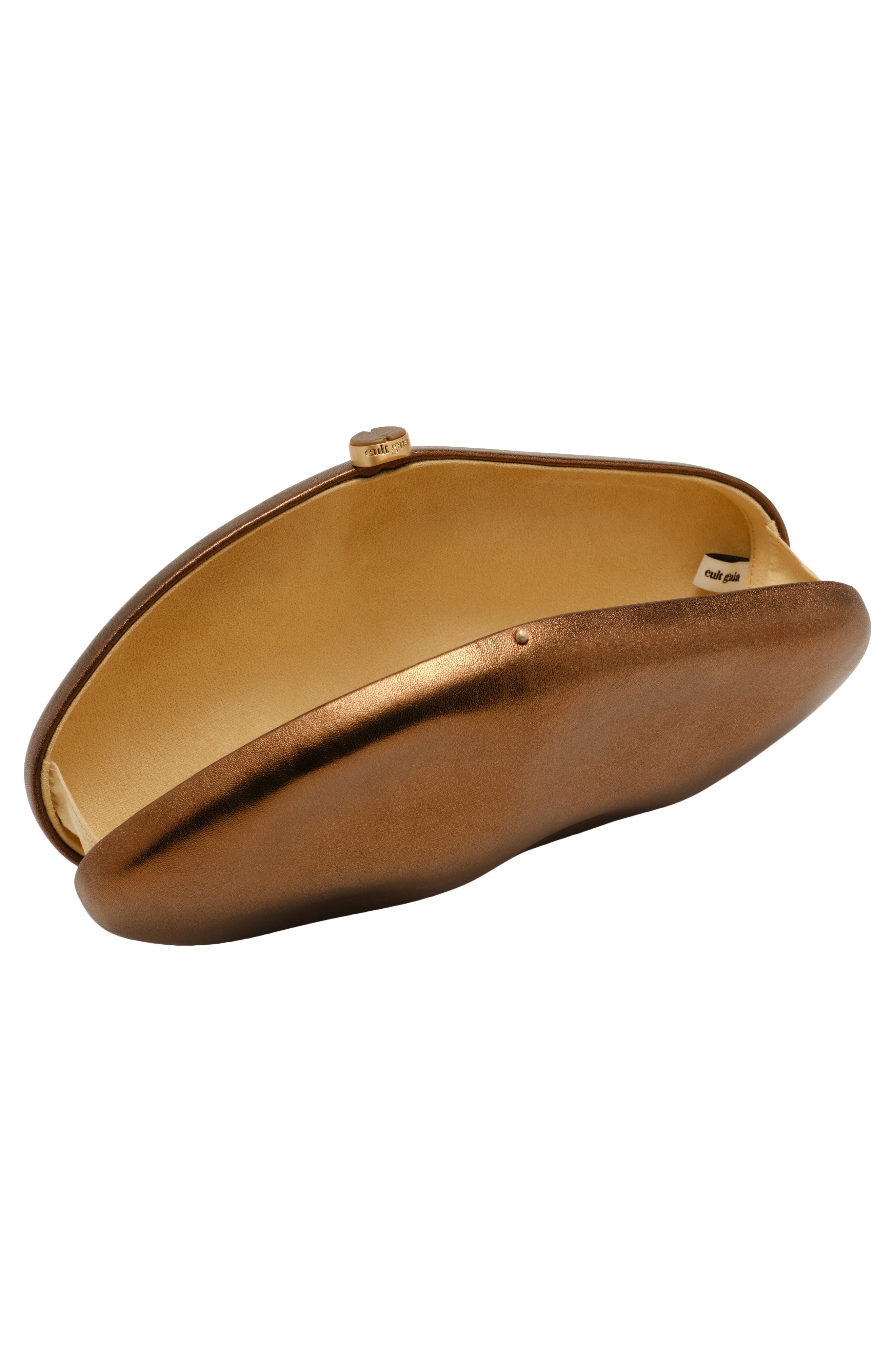 The Caldera Leather Clutch, Alternate, color, BRONZE