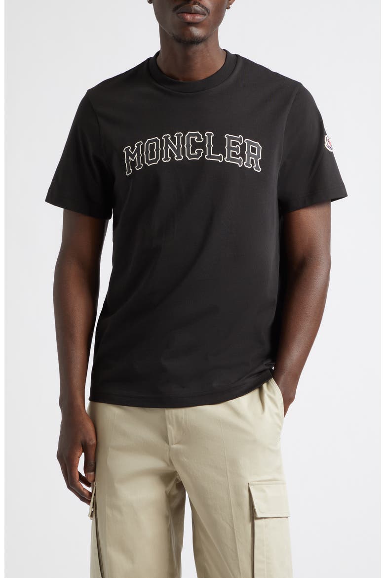 Logo Patch Graphic T-Shirt, Main, color, BLACK