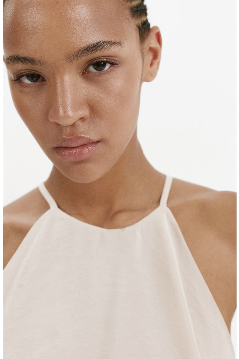 Ruffled Modal Blend Dress, Alternate, color, ECRU