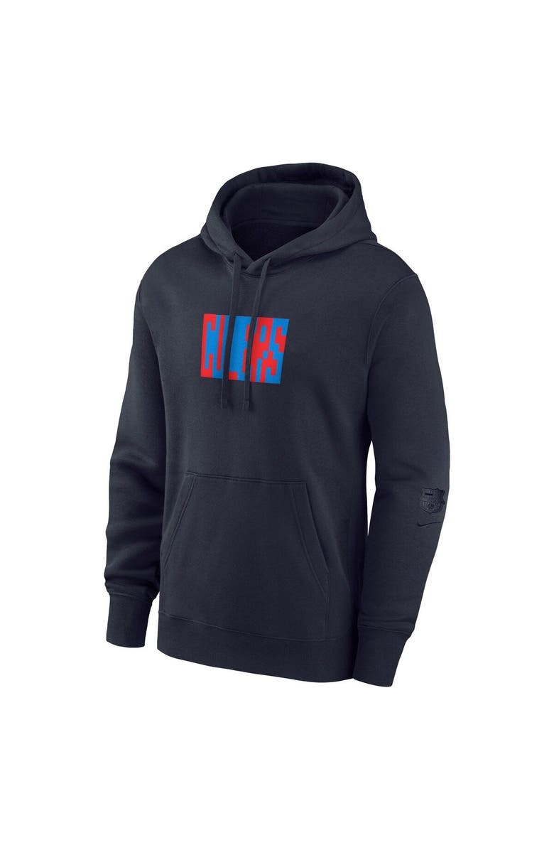 Nike Men's Nike Blue Barcelona Fleece Pullover Hoodie, Alternate, color, 