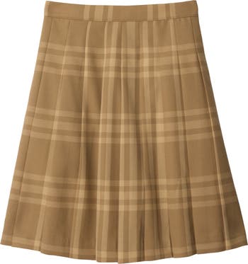 スカート Burberry CHECK PLEATED WOOL SKIRT Burberry Pleated Check Wool Skirt | Nordstrom
