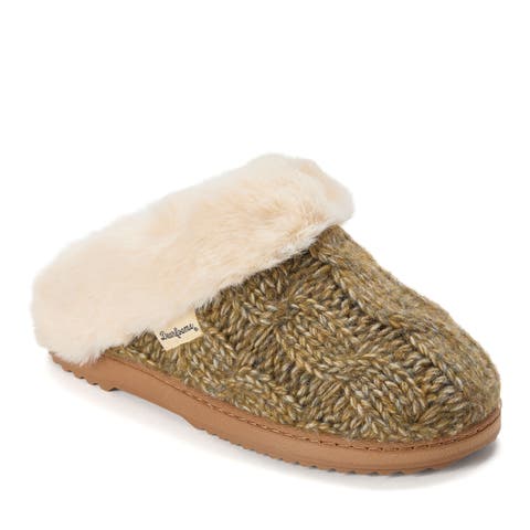 Nicki Knit Scuff Cable Knit Slippers